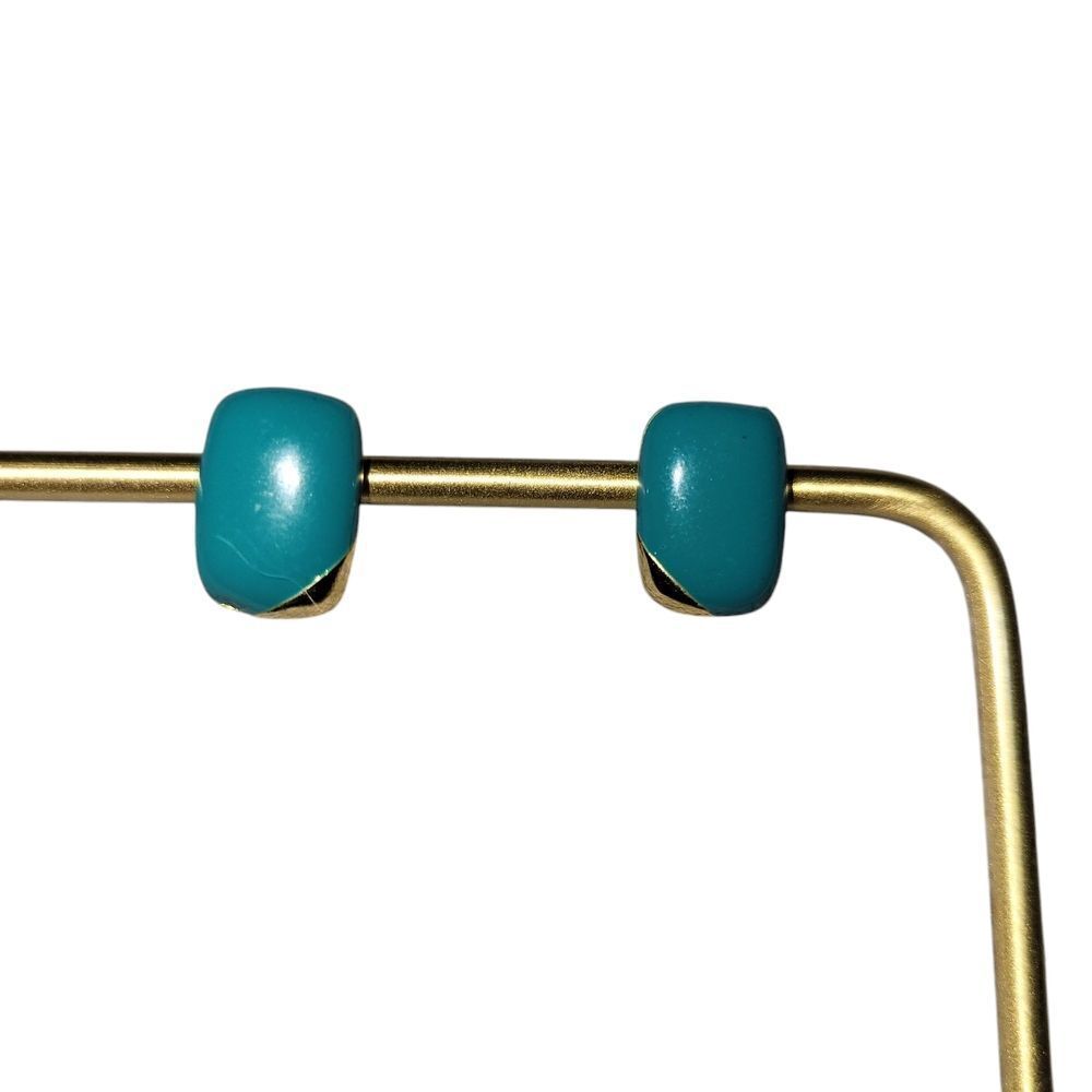 Gold and Teal Earrings